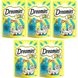 5 Paket Mix Peynirli Somonlu Kedi Ödülü Maması 60 gr