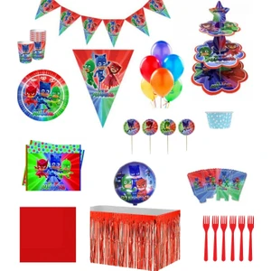 İzmir Party Store Pıjamskeliler 24 Kişilik Lüks Doğum Günü Seti