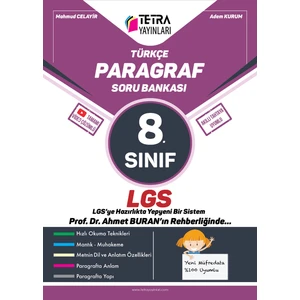 Tetra Yayınları Türkçe Paragraf 8. Sınıf LGS Soru Bankası