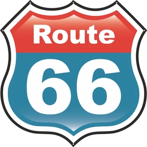 Sticker Fabrikası Route 66 Sticker 00387