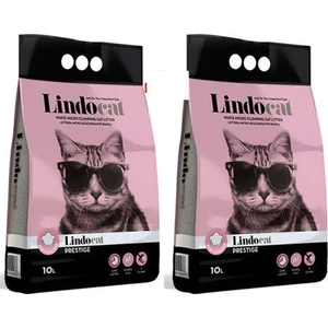 Lindo Cat Pudra Kokulu Parfümlü Bentonit Topaklanan Ince Taneli Kedi Kumu 10 Lt 2 Adet