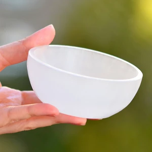 Taş Sandığı Selenit Taşı Çanak - 10 cm