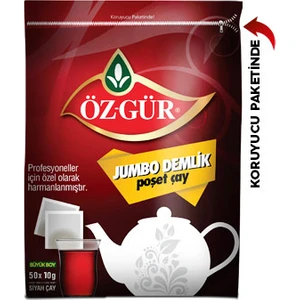 Özgür Çay Jumbo Demlik Poşet Çay 50 Li - 50X10 gr