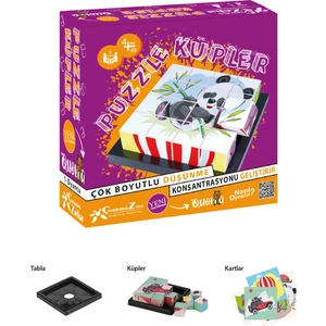 Çekirdek Zeka  Puzzle Küpler Konsantrasyon Oyunu