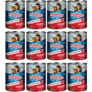 Miglior Gatto Sığır Etli Kedi Maması 405 gr - 12 Adet