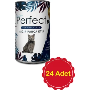 24'lü Perfect Yetişkin Kedi Parça Etli Soslu Sığır Etli 400 gr