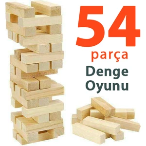 Yağmur Oyuncak 54 Parçalı Ahşap Denge ve Beceri Oyunu