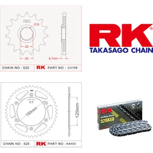 Ktm SX 125 Rk  Zincir Dişli Set 520 XSO 13/50T(1999-2017)