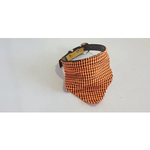 Turuncu Kumaş Fularlı 1 cm Tasma