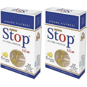 Slim Filtreli Ağızlık Ince Sigara Filtresi 25'li 2 Paket