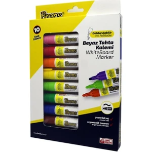 BR-9511 Doldurulabilir Beyaz Tahta Kalemi 10'lu Set