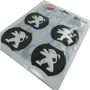 Jant Göbeği Arma Peugeot Alüminyum 60mm 4'lü Set Siyah