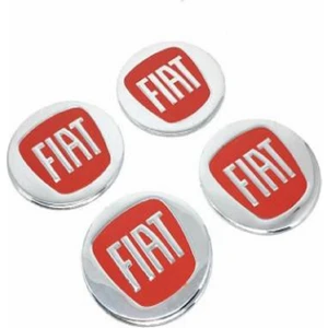 Jant Göbeği Arma Fiat 60mm Alüminyum 4'lü Set Kırmızı