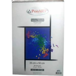 Ponart Kolej Blok Resim Defteri 28 Yaprak 35 x 50 cm