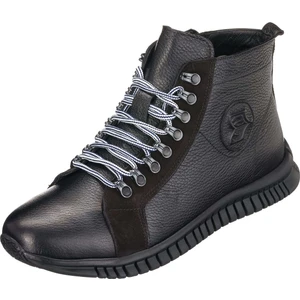 Costo Shoes BRK2103 Siyah Büyük Numara Dana Derisi Rahat Geniş Kalıp Erkek Bot 48