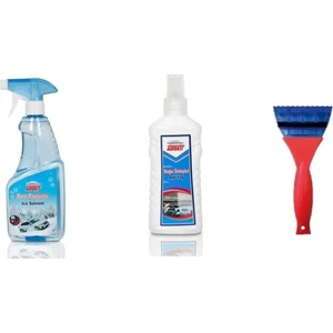 Kışlık Set | Buz Çözücü 500 ml , Buğu Önleyici Sprey 200 Ml, Terminatör Camçekli Buz Kazıyıcı-Kırıcı