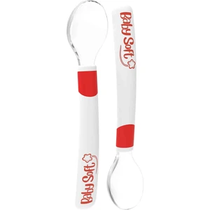 2'li Silikon Mama Kaşığı Kırmızı