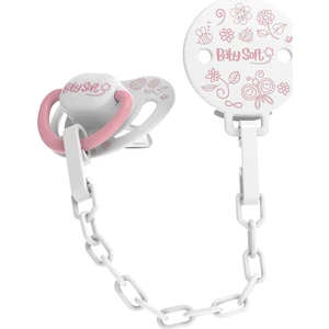 Pembe Doğa Desenli Emzik Askısı & Damak Uçlu Emzik 0 - 6 Ay