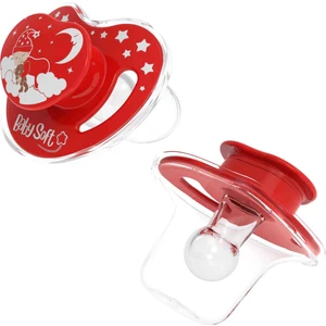 Kapaklı Yuvarlak Uçlu Kırmızı Uyku Emziği 18+ Ay