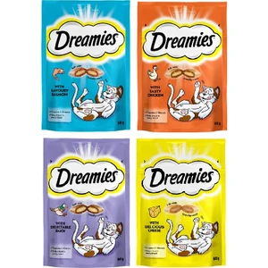 Dreamies 4 Paket(Somon+Tavuk+Ördek+Peynir)Kedi Ödül(1 Paket 60 Gr)
