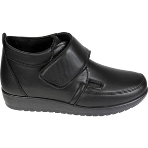 Yaz Kış Ayakkabı Wanetti Siyah Çırtlı Ortopedi Comfort Anne Bot