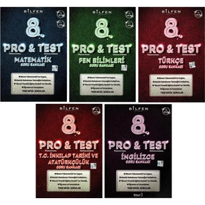 Bilfen Yayınları 8. Sınıf LGS Pro & Test Soru Bankası Seti 5 Kitap