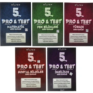 Bilfen Yayınları 5. Sınıf Pro & Test Yeni Nesil Soru Bankası Seti 5 Kitap
