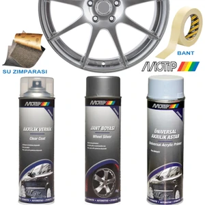 Akrilik Jant Boyası -  Boyama Seti Vernik + Astar 500 ml