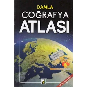 Damla Yayınevi Coğrafya Atlası Silinebilir Türkiye ve Dünya Haritası