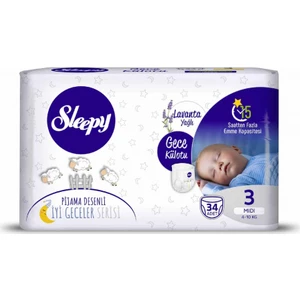 Gece Külotu Lavanta Yağlı Midi 3 Beden 34 Adet