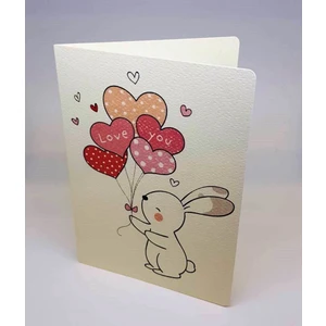 Love You Kartpostal Tebrik Kartı ve Zarf 12 x 17 cm