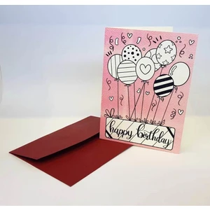 Happy Birthday Tasarım Tebrik Kartı 12 x 17 cm