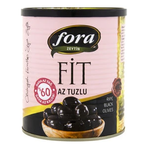 Fit Az Tuzlu Az Yağlı Siyah Zeytin 430 gr 141-180