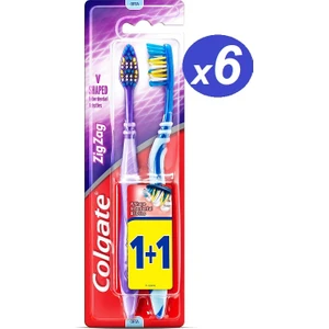 Zig Zag Orta 1+1 Diş Fırçası x 6 Adet