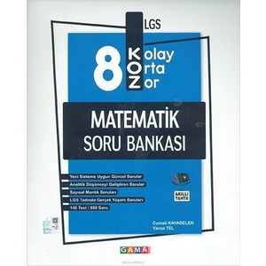 Gama Yayınları 8. Sınıf Koz Matematik Soru Bankası