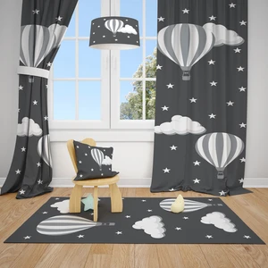 Talia Home TLA-103 2 Kanat Balonlu Çocuk Odası Takımı Fon Perdesi