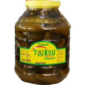 Turşu Market HAKİKİ NATUREL ÇUBUK SALATALIK TURŞUSU İNCE BOY 5 kg