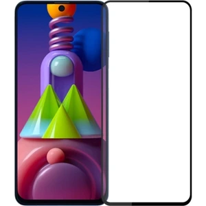 Samsung Galaxy M51 Full Glue Tempered Full Cam Ekran Koruyucu AL-33126 Siyah