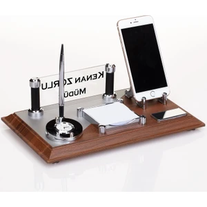 İsimlik Sepeti Poseidon Masa İsimlik Seti Deri Ofis Masa İsimliği