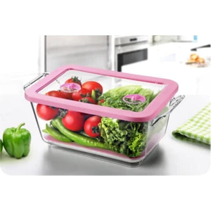 2 Lt Havalandırmalı Kristal Saklama Kabı Pembe