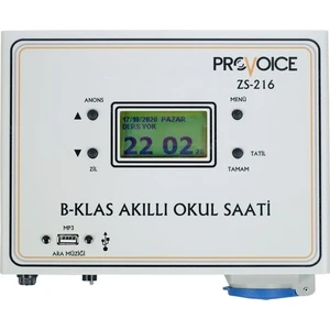 ZS-216 B Klas Usb'li Akıllı Okul Zil Saati