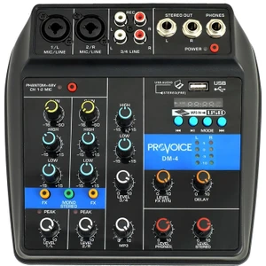 DM-4 Ses Kartlı Usb Girişli Stüdyo Kayıt Mikseri