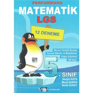 İdol Yayınları 5.Sınıf Matematik Performans 12'Li Deneme