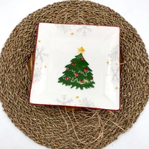 Yılbaşı 6'lı Kare Pasta Tabağı