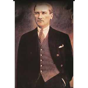 Gönder Bayrak Atatürk Posteri Raşel Kumaş 100 x 150 cm