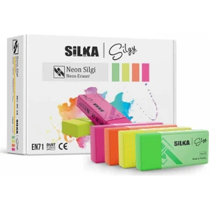 SİLKA NEON SİLGİ - 4 RENK (30'LU KUTU)