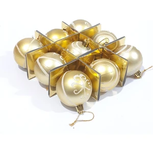 Fun World Yılbaşı Yeni Yıl Süsü Çam Ağacı Süs Top 9'lu 6 cm Desenli