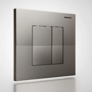 Rezervuar Panel Takımı Mat Krom P03 - 21x18 cm