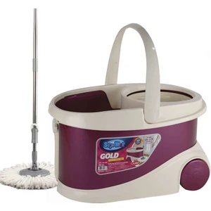İkra Home Spin Mop Gold Tekerlekli Temizlik Seti Bordo 20 Lt