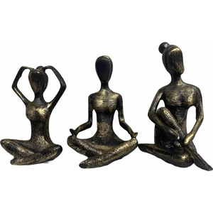 Hera Hediyelik Üçlü Yoga Biblo Siyah